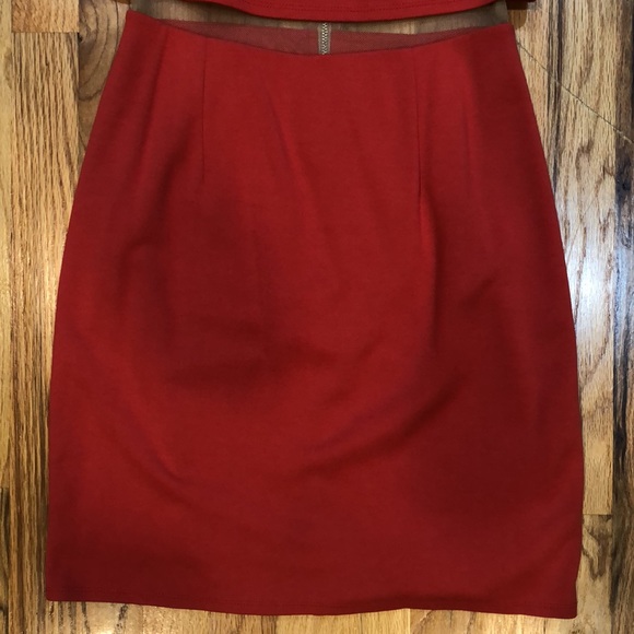 Bailey 44 NWT Red Linebacker Dress. Mesh waist - Picture 4 of 12